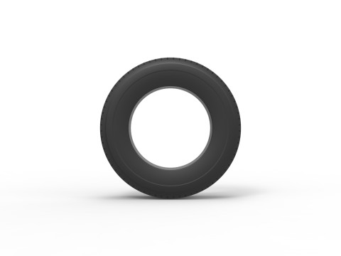 Semi truck tire 11 Scale 1 to 25 Modèles 3D en vedette