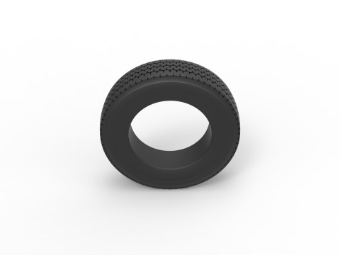 Semi truck tire 11 Scale 1 to 25 Modèles 3D en vedette