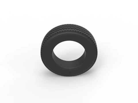 Semi truck tire 11 Scale 1 to 25 3D Print Model