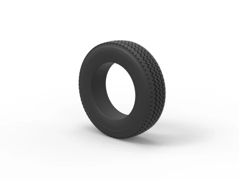 Semi truck tire 11 Scale 1 to 25 3D Print Model