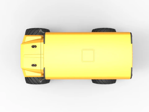 Vintage School bus Monster Truck Scale 1 to 25 3D Print Model