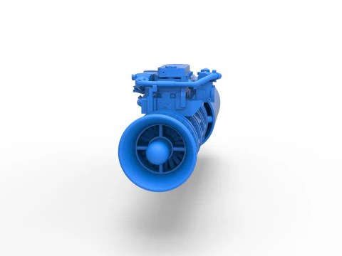 Jet engine 8 Scale 1 to 25 3D Print Model