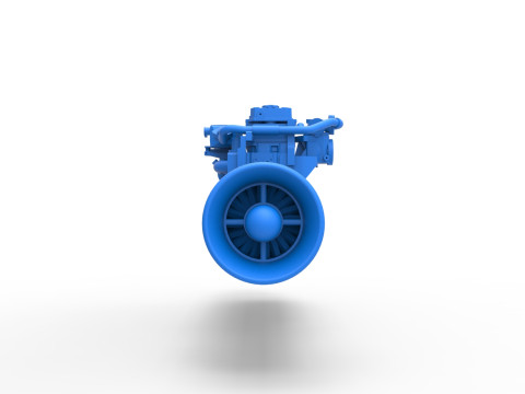 Jet engine 8 Scale 1 to 25 3D Baskı Modeli