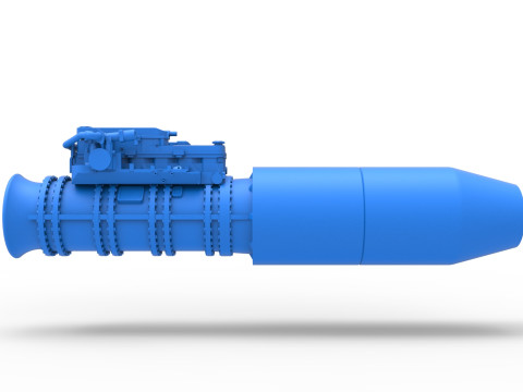 Jet engine 8 Scale 1 to 25 3D Baskı Modeli