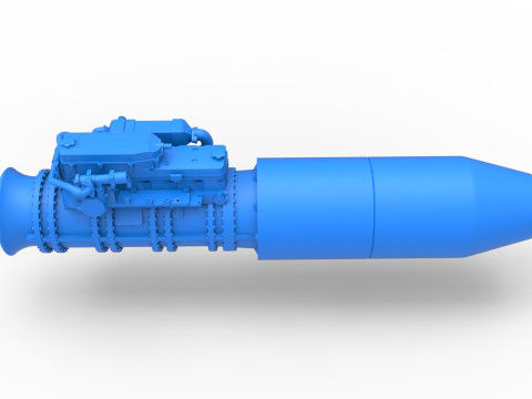 Jet engine 8 Scale 1 to 25 3D Baskı Modeli