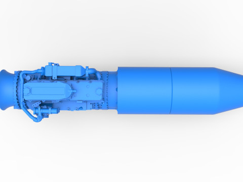 Jet engine 8 Scale 1 to 25 3D Baskı Modeli