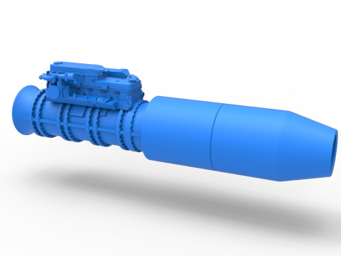 Jet engine 8 Scale 1 to 25 3D Baskı Modeli