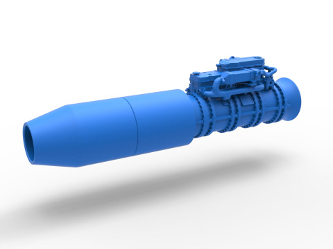 Jet engine 8 Scale 1 to 25 3D Baskı Modeli