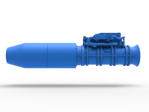 Jet engine 8 Scale 1 to 25 3D Baskı Modeli