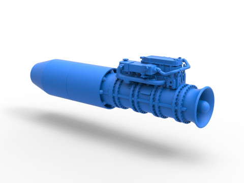 Jet engine 8 Scale 1 to 25 3D Baskı Modeli