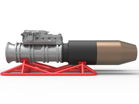 2 Jet engines on the frame Scale 1 to 25 3D 打印模型