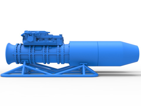 2 Jet engines on the frame Scale 1 to 25 3D 打印模型