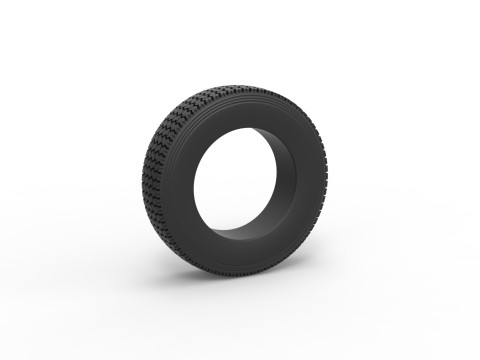 Semi truck tire 12 Scale 1 to 25 3D-Druckmodell
