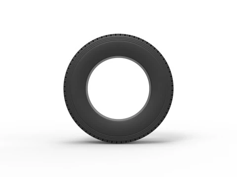 Semi truck tire 12 Scale 1 to 25 3D Print Model