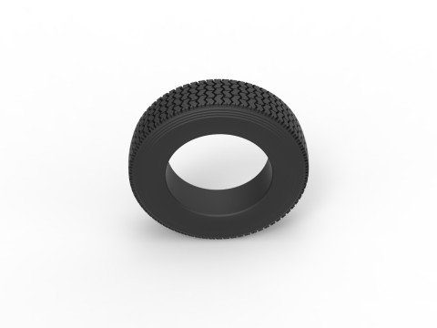 Semi truck tire 12 Scale 1 to 25 3D-printmodel