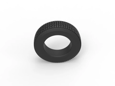 Semi truck tire 12 Scale 1 to 25 3D Print Model