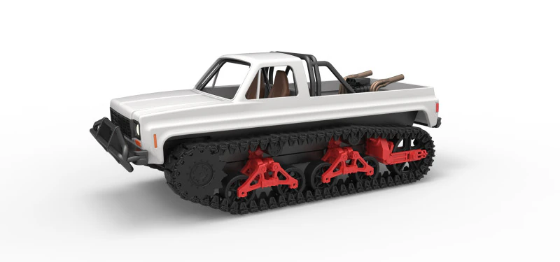 Vintage Monster tank Scale 1 to 25 3D Print Model .c4d .max .obj .3ds .fbx .stl .blend 