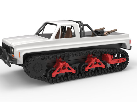 Vintage Monster tank Scale 1 to 25 3D Print Model