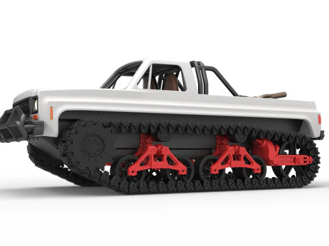 Vintage Monster tank Scale 1 to 25 3D Print Model