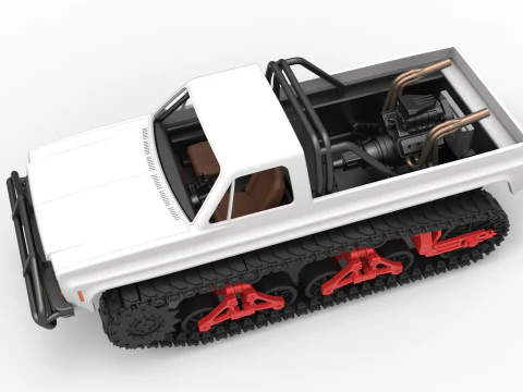 Vintage Monster tank Scale 1 to 25 3D Print Model