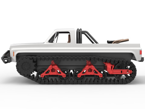Vintage Monster tank Scale 1 to 25 3D Baskı Modeli