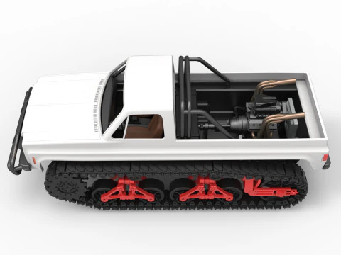 Vintage Monster tank Scale 1 to 25 3D Print Model