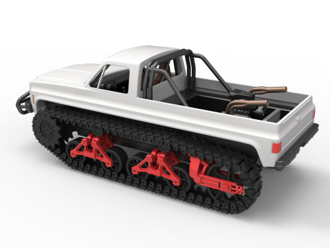 Vintage Monster tank Scale 1 to 25 3D Baskı Modeli