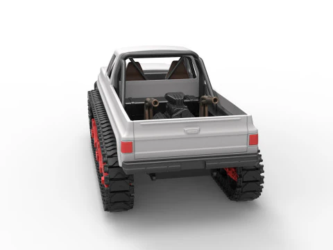 Vintage Monster tank Scale 1 to 25 3D Print Model