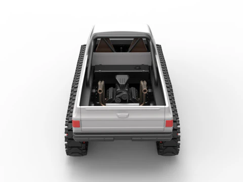 Vintage Monster tank Scale 1 to 25 3D Print Model