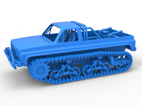 Vintage Monster tank Scale 1 to 25 3D Baskı Modeli