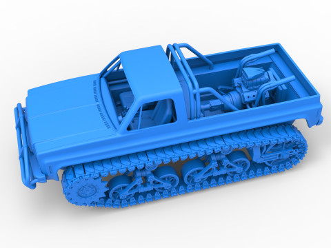 Vintage Monster tank Scale 1 to 25 3D Baskı Modeli
