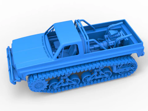 Vintage Monster tank Scale 1 to 25 3D Print Model