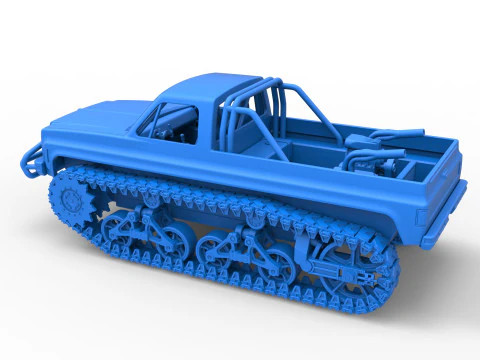 Vintage Monster tank Scale 1 to 25 3D Print Model