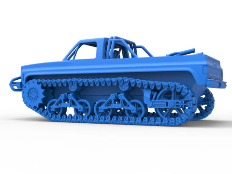 Vintage Monster tank Scale 1 to 25 3D Print Model