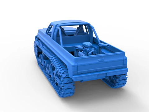 Vintage Monster tank Scale 1 to 25 3D Print Model