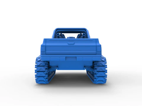 Vintage Monster tank Scale 1 to 25 3D Print Model