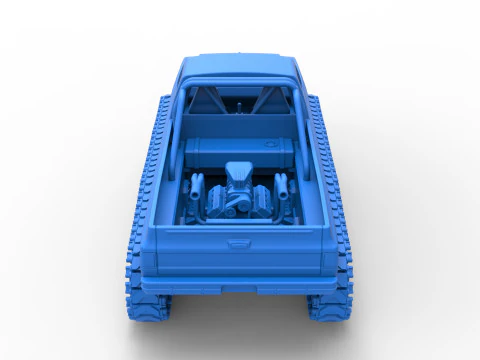 Vintage Monster tank Scale 1 to 25 3D Print Model