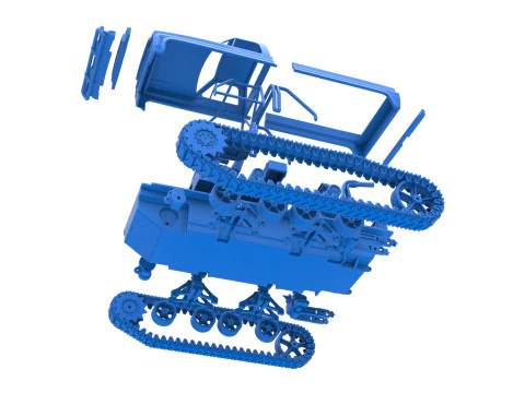 Vintage Monster tank Scale 1 to 25 3D Print Model