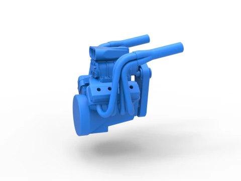 Motor para tanque Monster Vintage Escala 1 a 25 Modelo de Impressão 3D