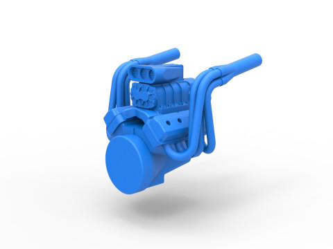 Engine for Vintage Monster tank Scale 1 to 25 Modèles 3D en vedette