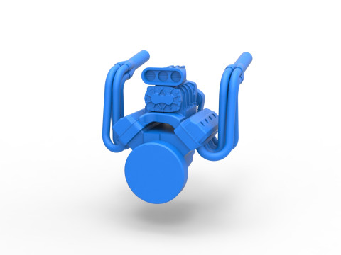 Engine for Vintage Monster tank Scale 1 to 25 Modèles 3D en vedette