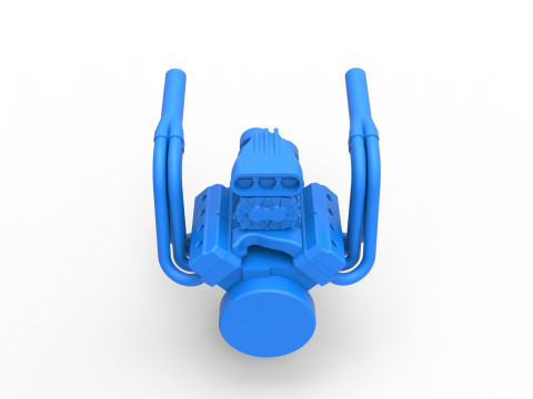 Engine for Vintage Monster tank Scale 1 to 25 Modèles 3D en vedette