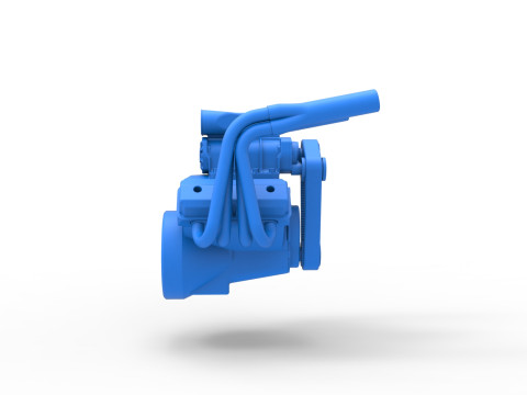 Engine for Vintage Monster tank Scale 1 to 25 Modèles 3D en vedette