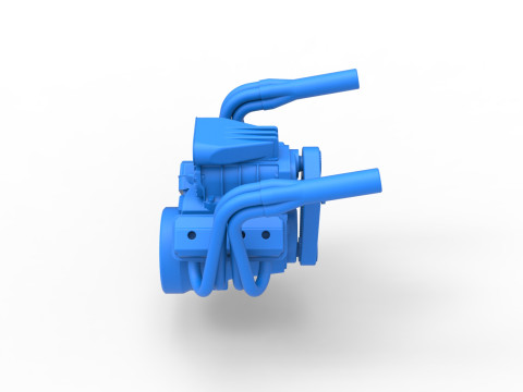 Engine for Vintage Monster tank Scale 1 to 25 Modèles 3D en vedette