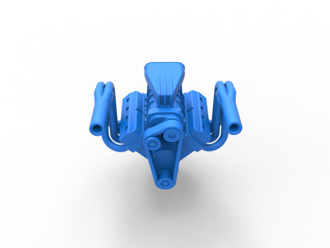 Engine for Vintage Monster tank Scale 1 to 25 Modèles 3D en vedette