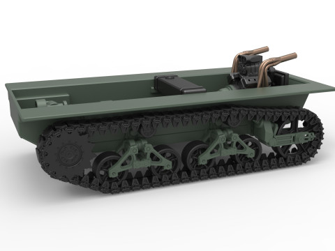 Vintage Monster tank Base Scale 1 to 25 3Dプリントモデル