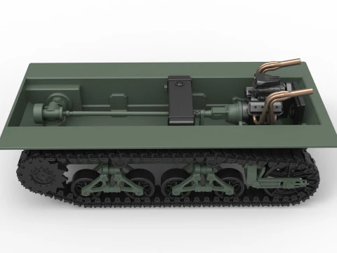 Vintage Monster tank Base Scale 1 to 25 3D Print Model