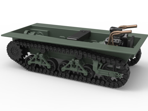 Vintage Monster tank Base Scale 1 to 25 3Dプリントモデル