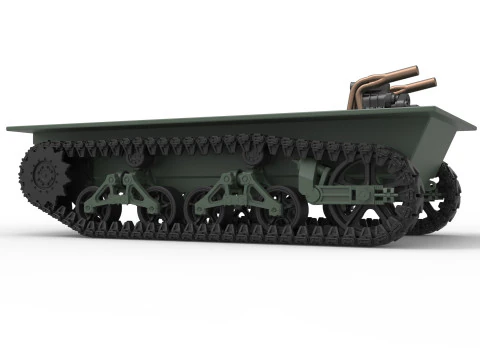 Vintage Monster tank Base Scale 1 to 25 3D Print Model