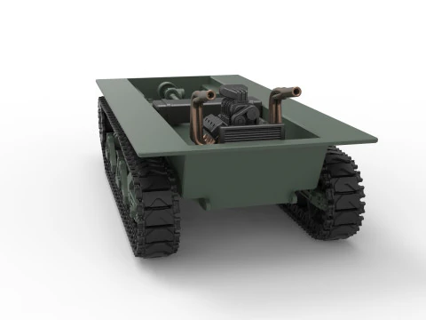 Vintage Monster tank Base Scale 1 to 25 3D Print Model